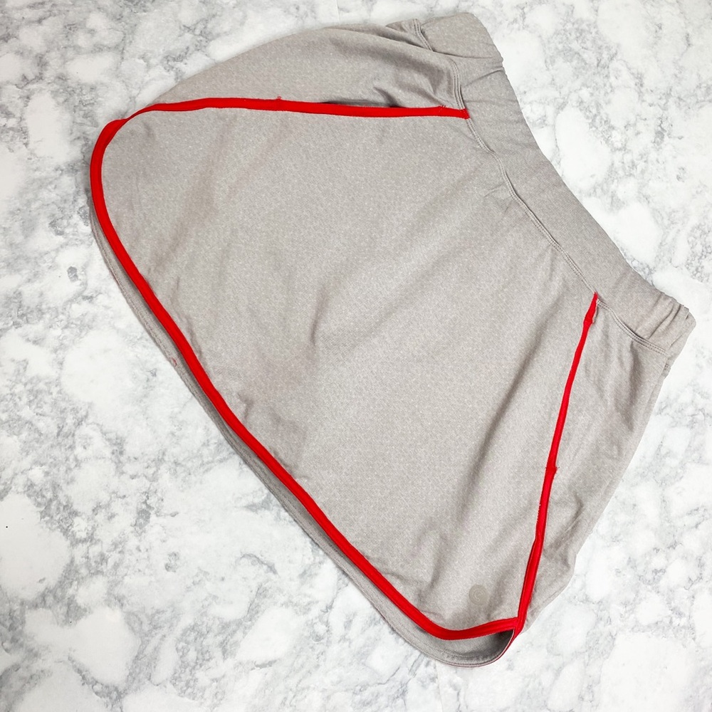 Gray and Red Golf Skort